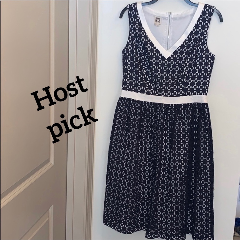 Anne Klein • lace overlay dress
